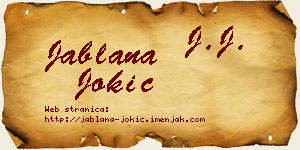 Jablana Jokić vizit kartica